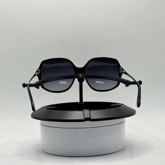 NEW Ladies Y2K Polo Ralph Lauren Large Sunglasses RA5139 Black & Silver 56/16 main image 4